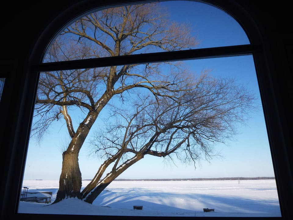 Winter view through the picture window