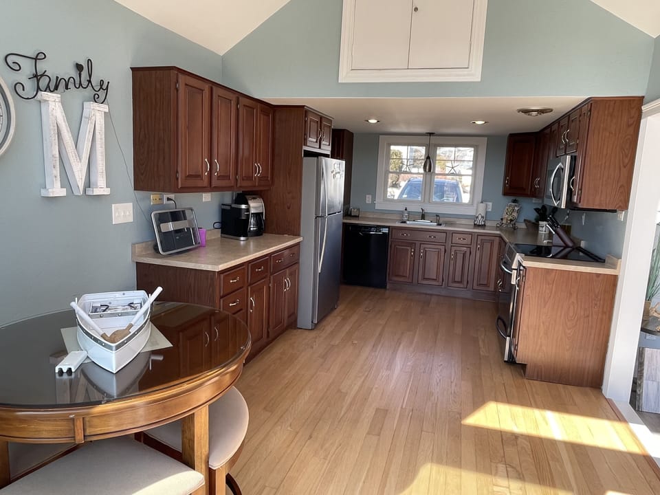 spacious kitchen area