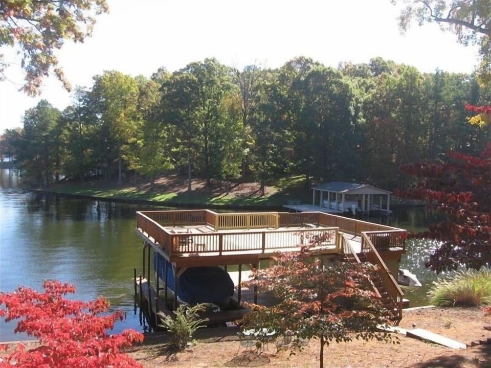 View of the dock from the house