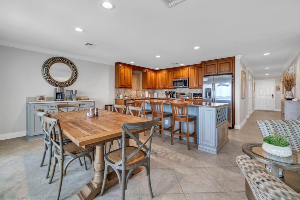 Dining area and kitchen