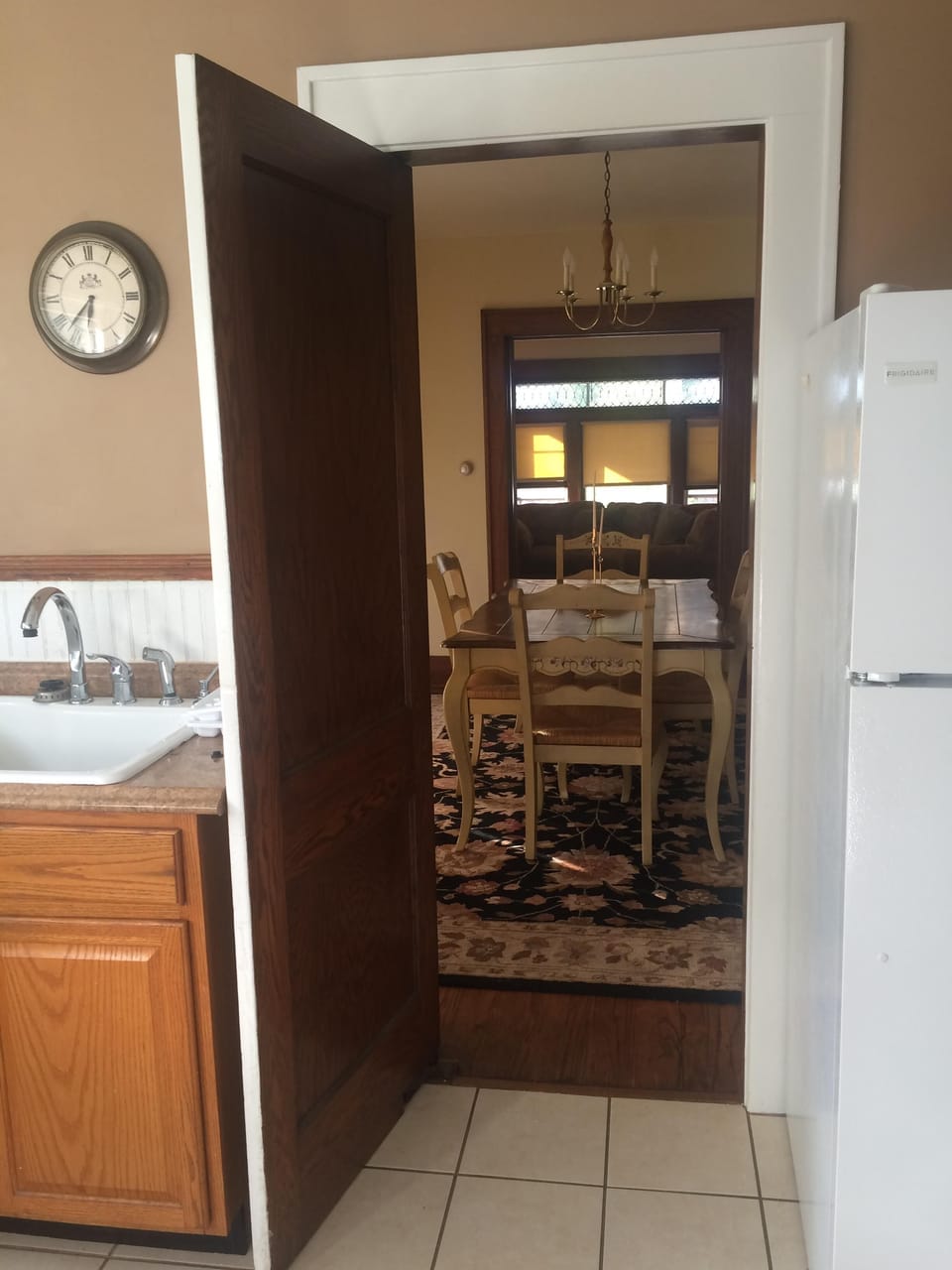 Into the dining room