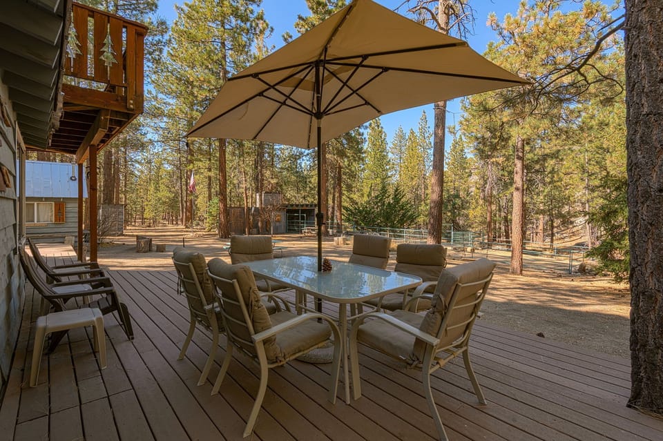 Back deck facing back yard