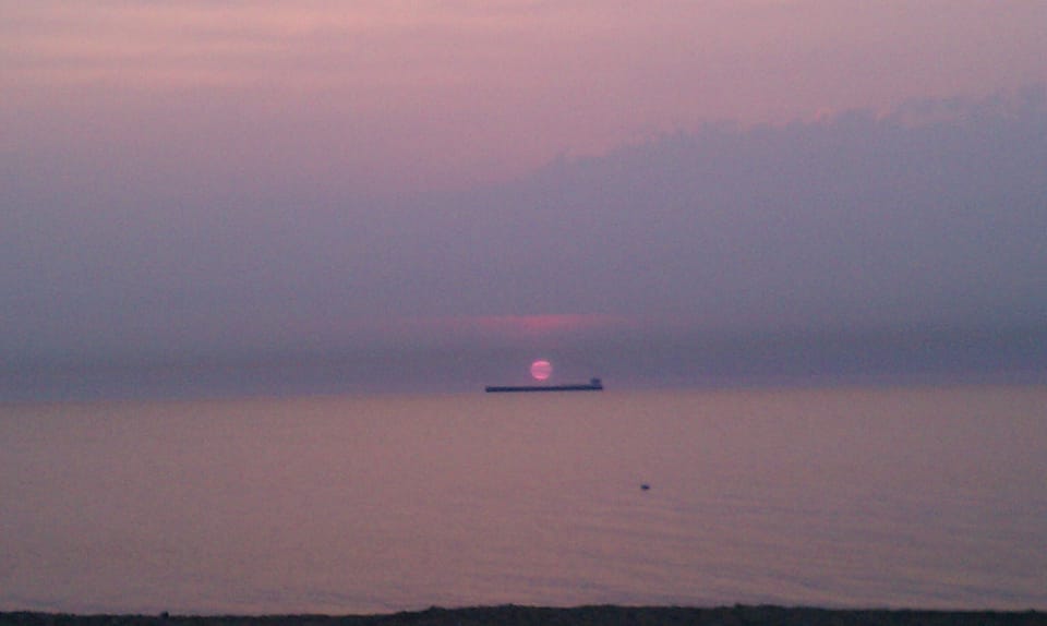 Freighter bringing in the sun!