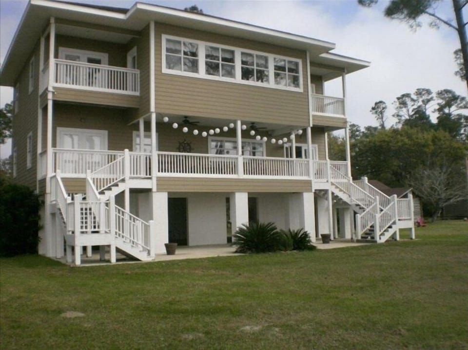 Front of house facing water