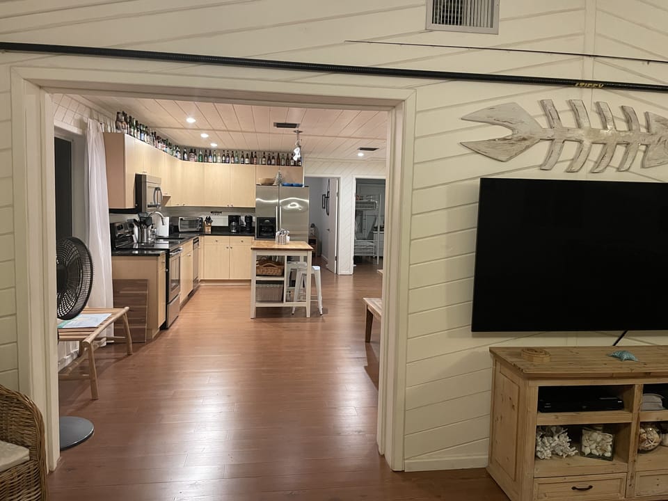 view of kitchen and island