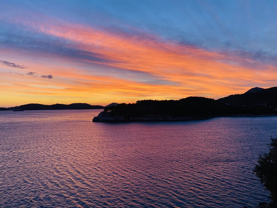 Sunset at night