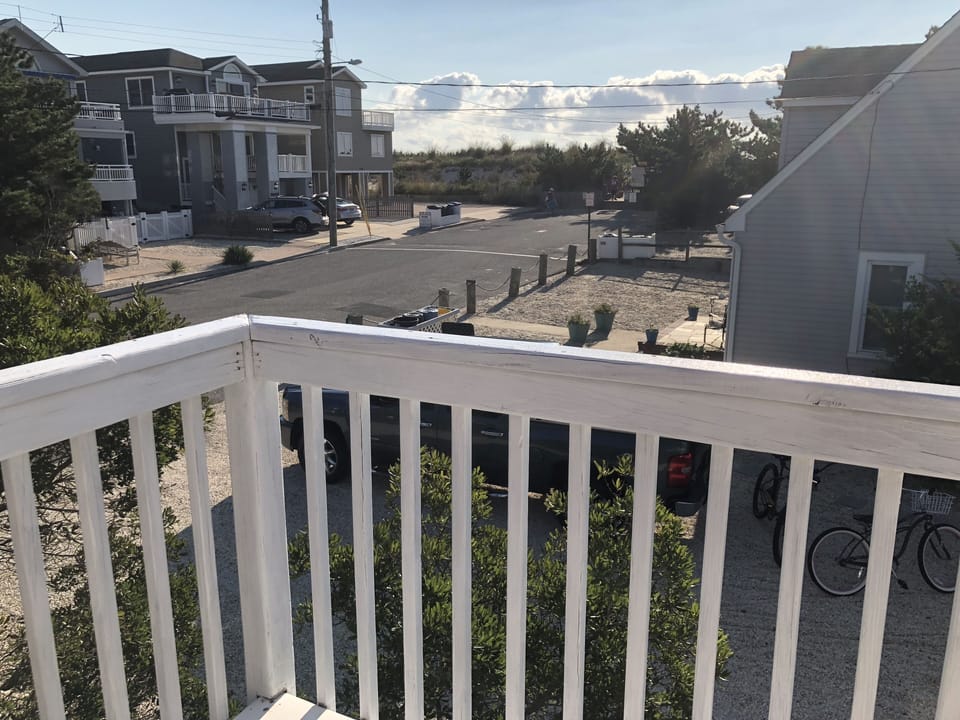 View of beach from upper deck outside East Bedroom.