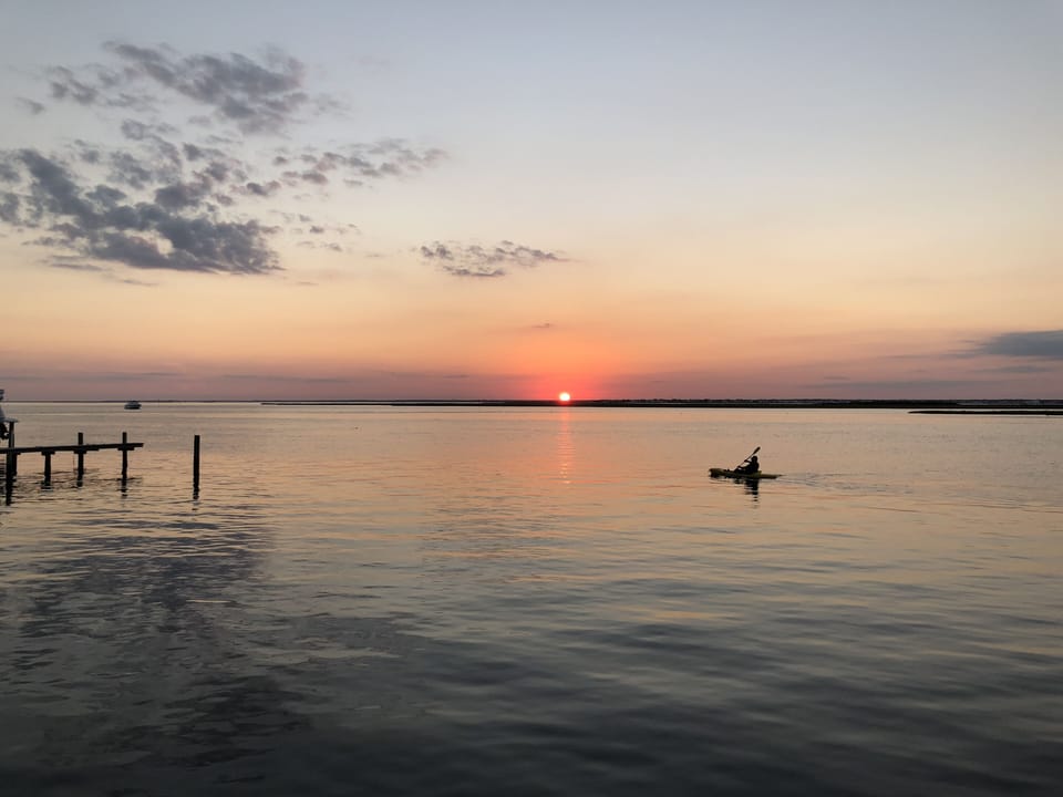 Sunset at Bay View park and playground a few blocks away.