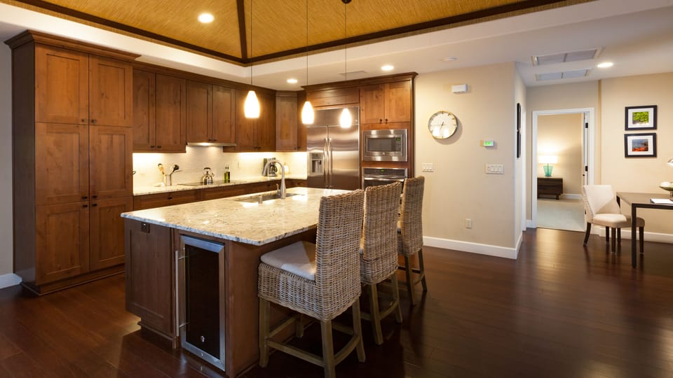 Gourmet kitchen with a great assortment of Spices, oils and cooking essentials