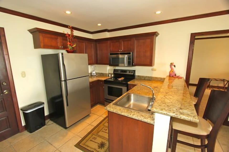 renovated kitchen with views of the ocean