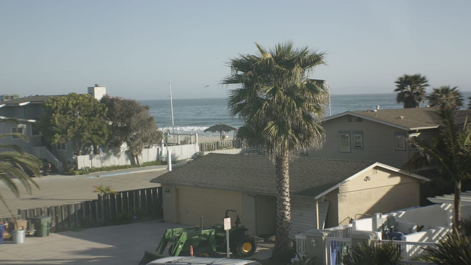 View from our deck off living room (Beach across the street )