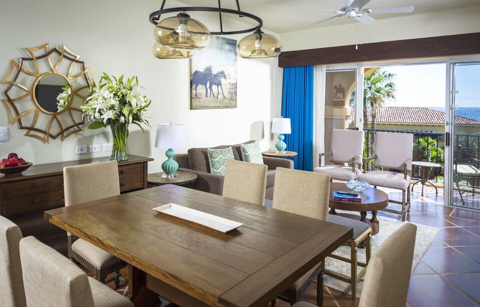 One bedroom villa will have seating for 4.
