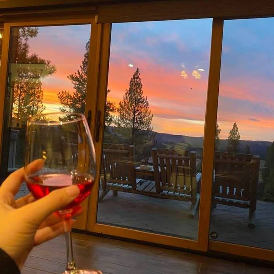 Cheers from our mountain cabin.   Paul would have loved it here.