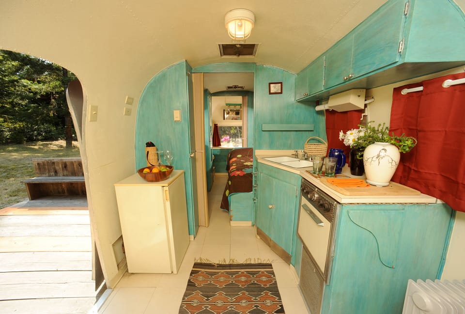 airstream trailer facing west