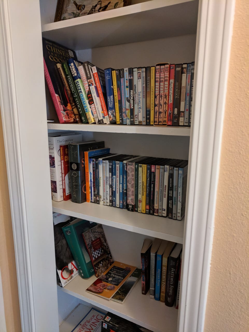 Books, games, movie CD-s