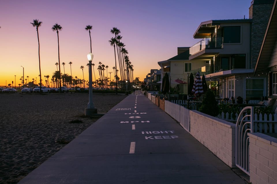 The boardwalk in front where you can ride bikes for miles and miles!