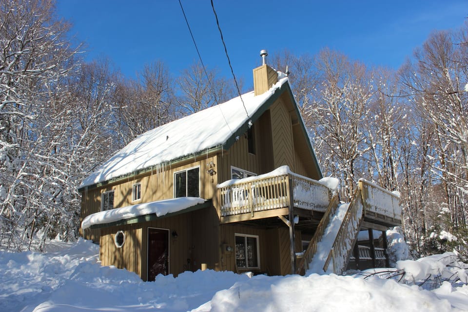 Private home surrounded by trees on a dead end street.