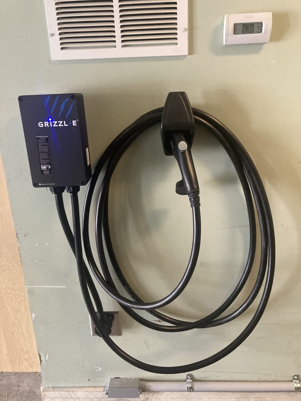 EV Charger located in downstairs garage