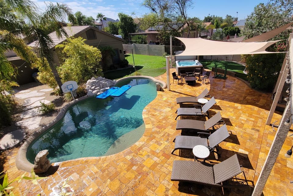 Stunning 1/2 acre lot.... tons of room, space and privacy!  Summer shades down