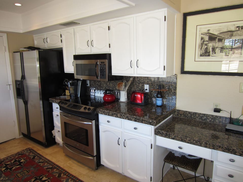 The kitchen has everything you need, in case you feel like dining in...