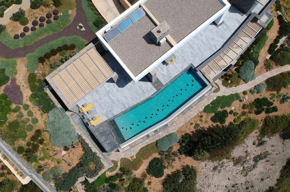 The villa from above..