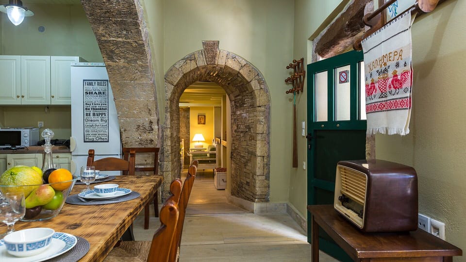 Dining area and the entrance of the house