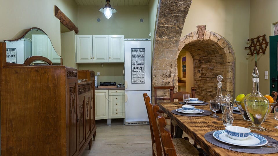 Dining area and the kitchen