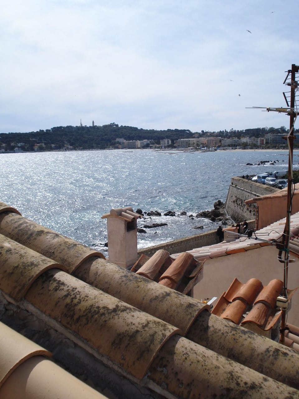 View from the Terrace across roof top when standing