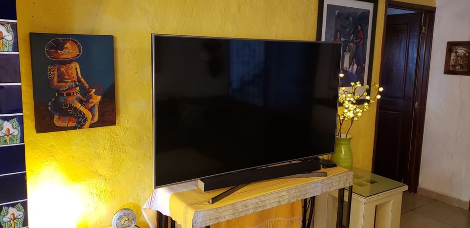 50 inch smart TV in bedroom