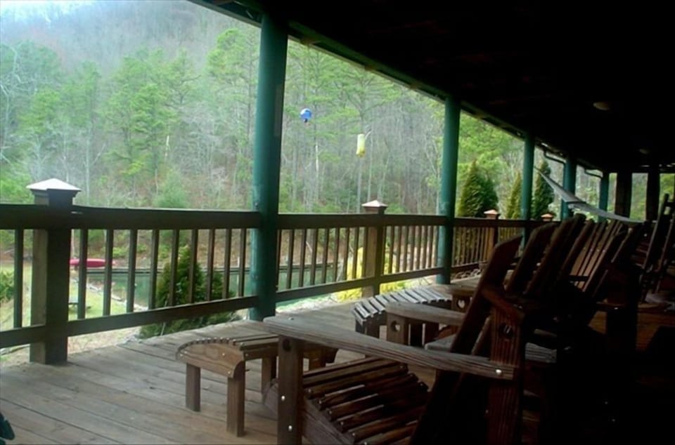 relax in the hammock, rocker or Adirondack chairs from the large covered porch