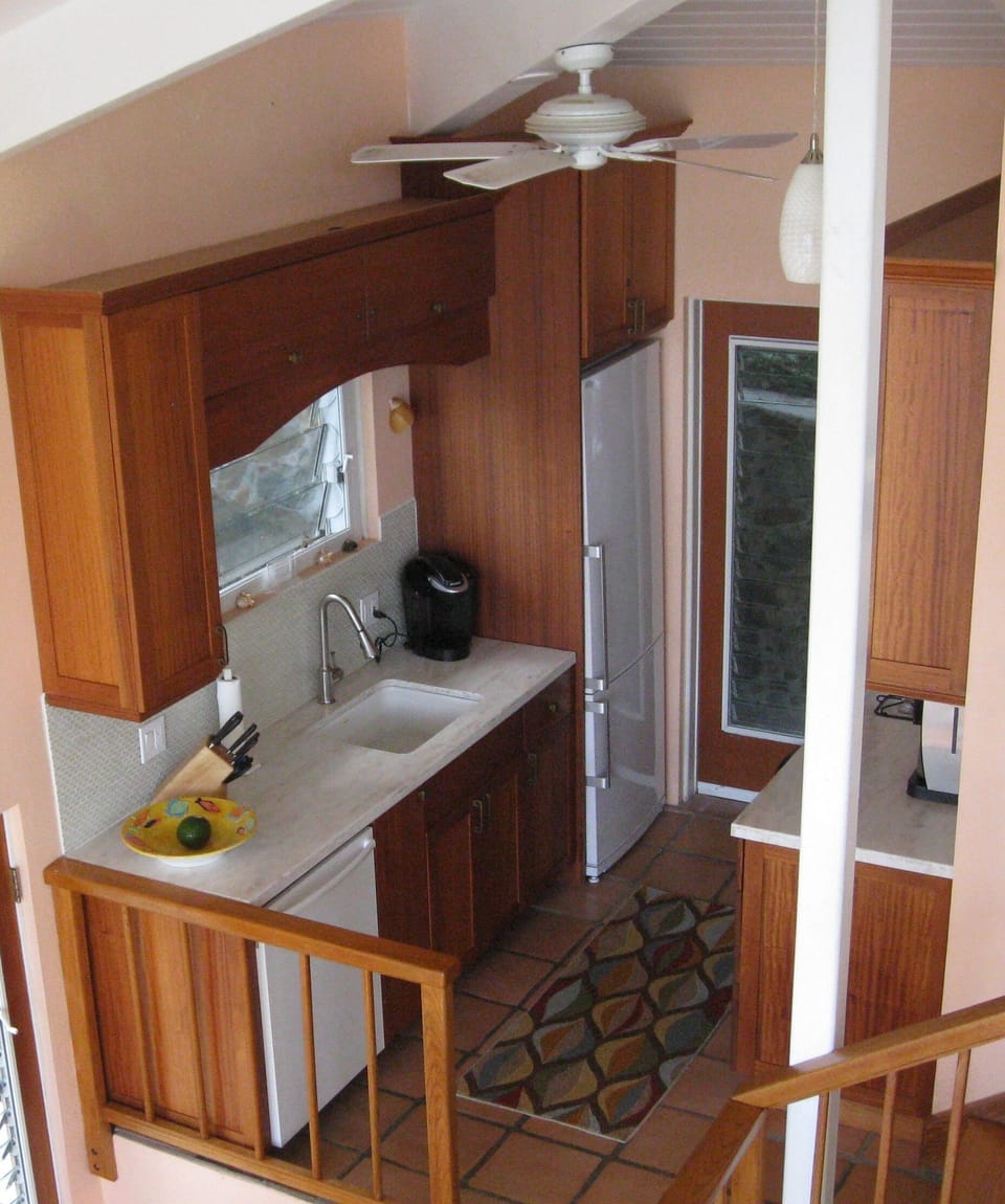Kitchen area with  Custom Mahogany Cabinets