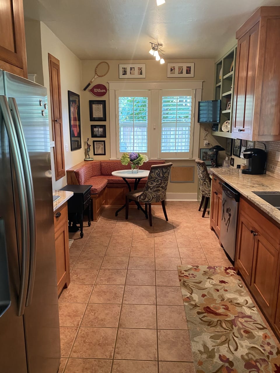 Fully equipped kitchen with just about every utensil possible.