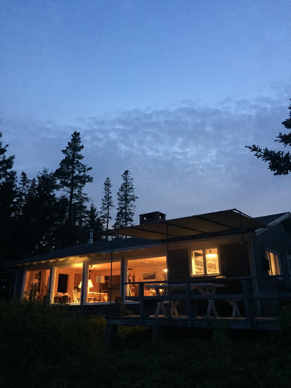 View of house in evening