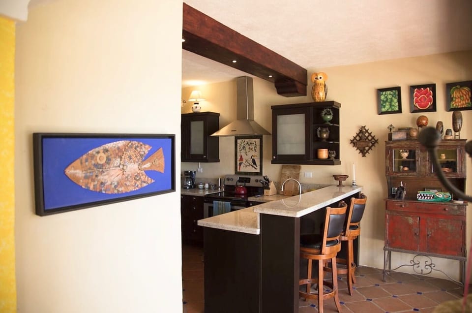View from hall towards kitchen