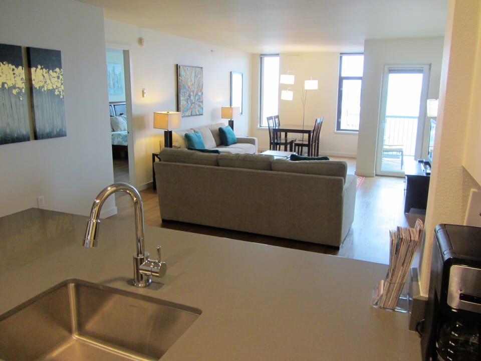 View of unit from kitchen