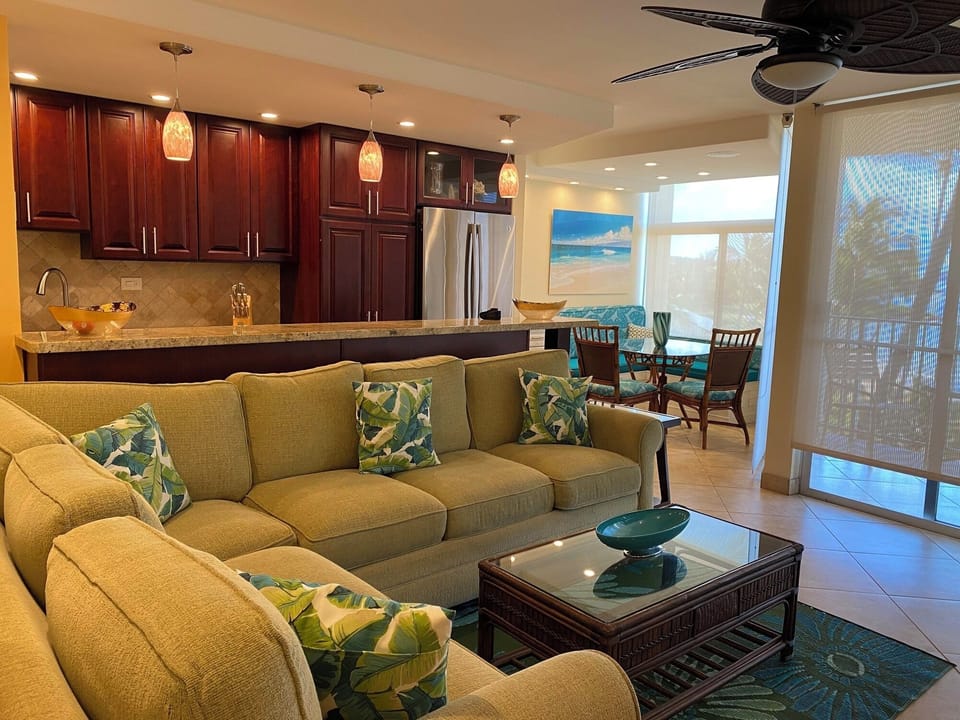 Living Area, Electric Blinds