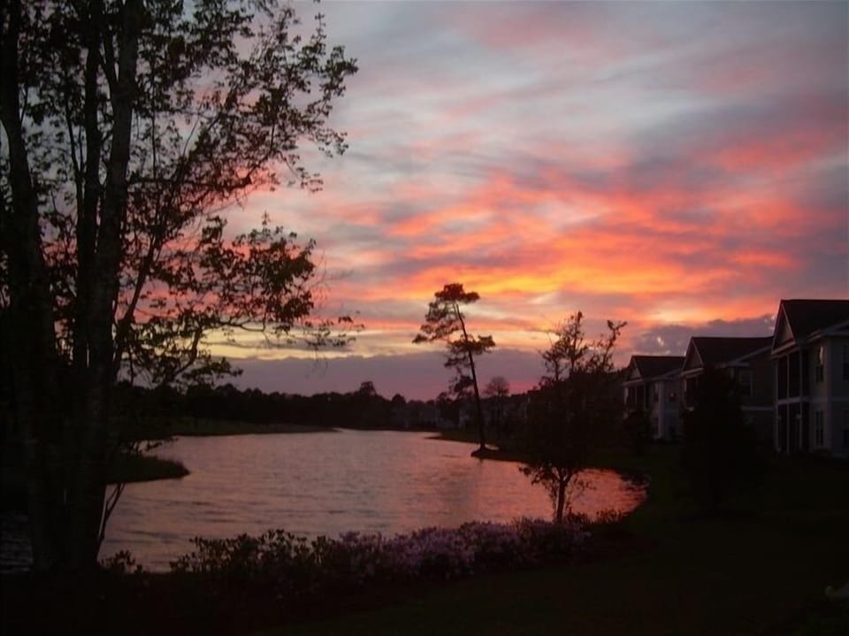 Gorgeous View of Sunset from Rear Screened Porch, and Living Room