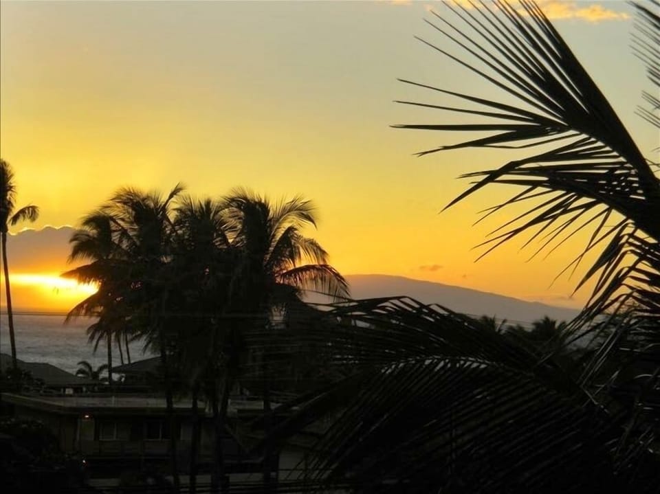 Actual sunset view from the condo.