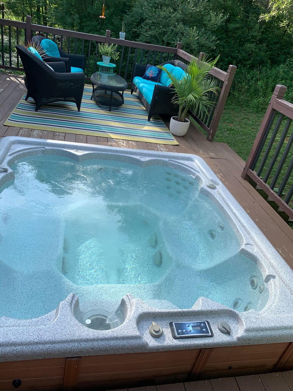 Breathtaking stargazing at night from completely secluded Hot tub on back deck.