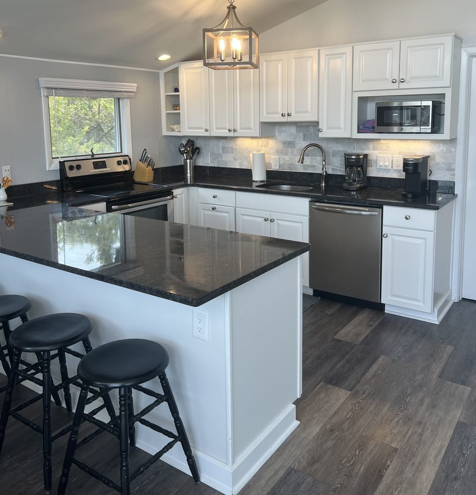 Updated, Fully Stocked Kitchen, including Keurig and traditional coffee maker.  