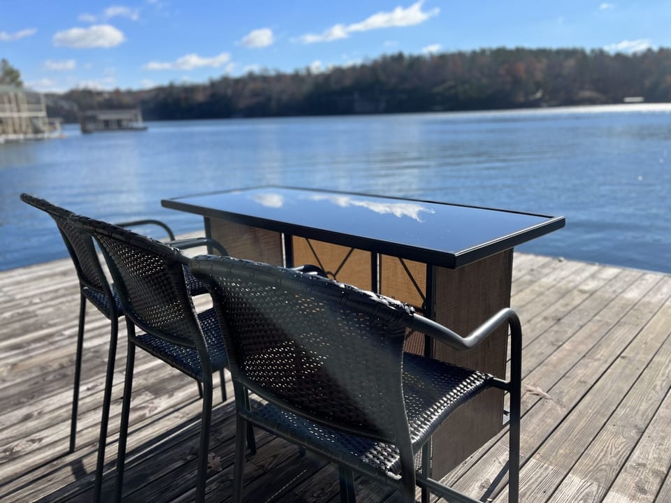 Awesome views off the swim platform on the two story dock