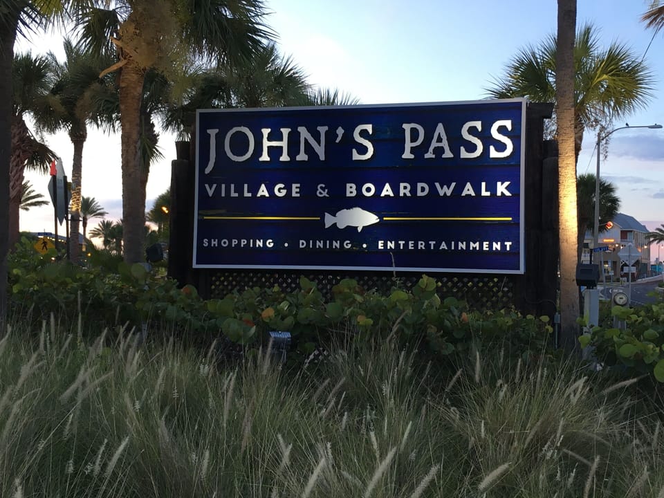 John's pass is a half mile away