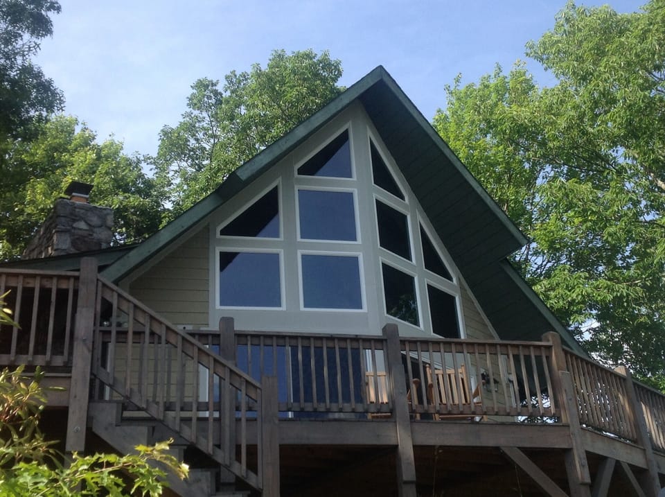 Floor to ceiling windows & large wraparound deck to enjoy the view inside & out