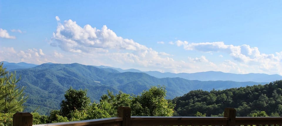 South-Southwest panoramic view from  front deck