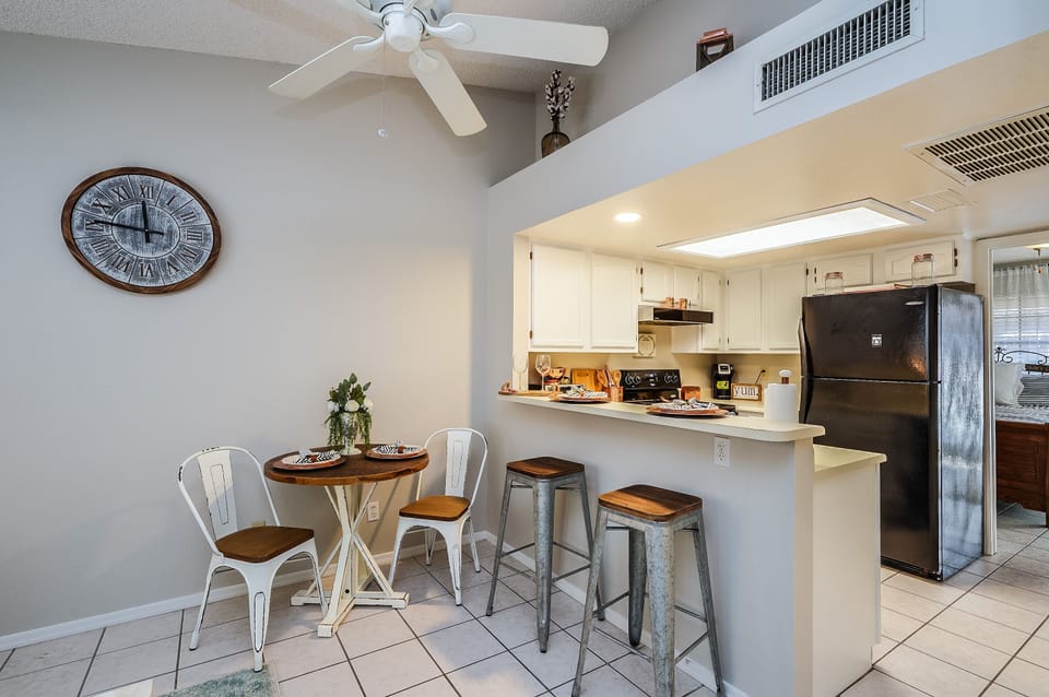 Table and bar for eating meals