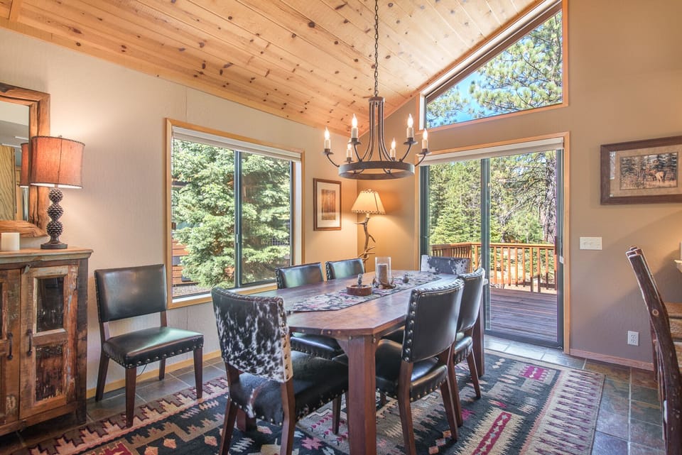 Dining area and exit to back deck