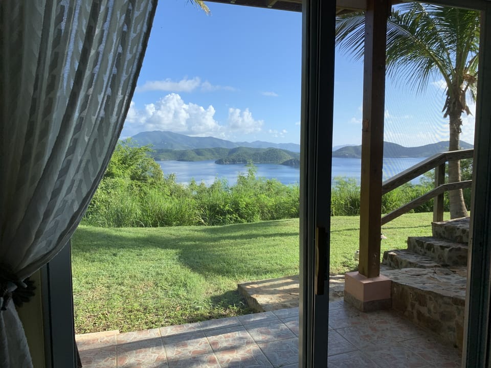 View from the bedroom of east end of STJ and BVIs
