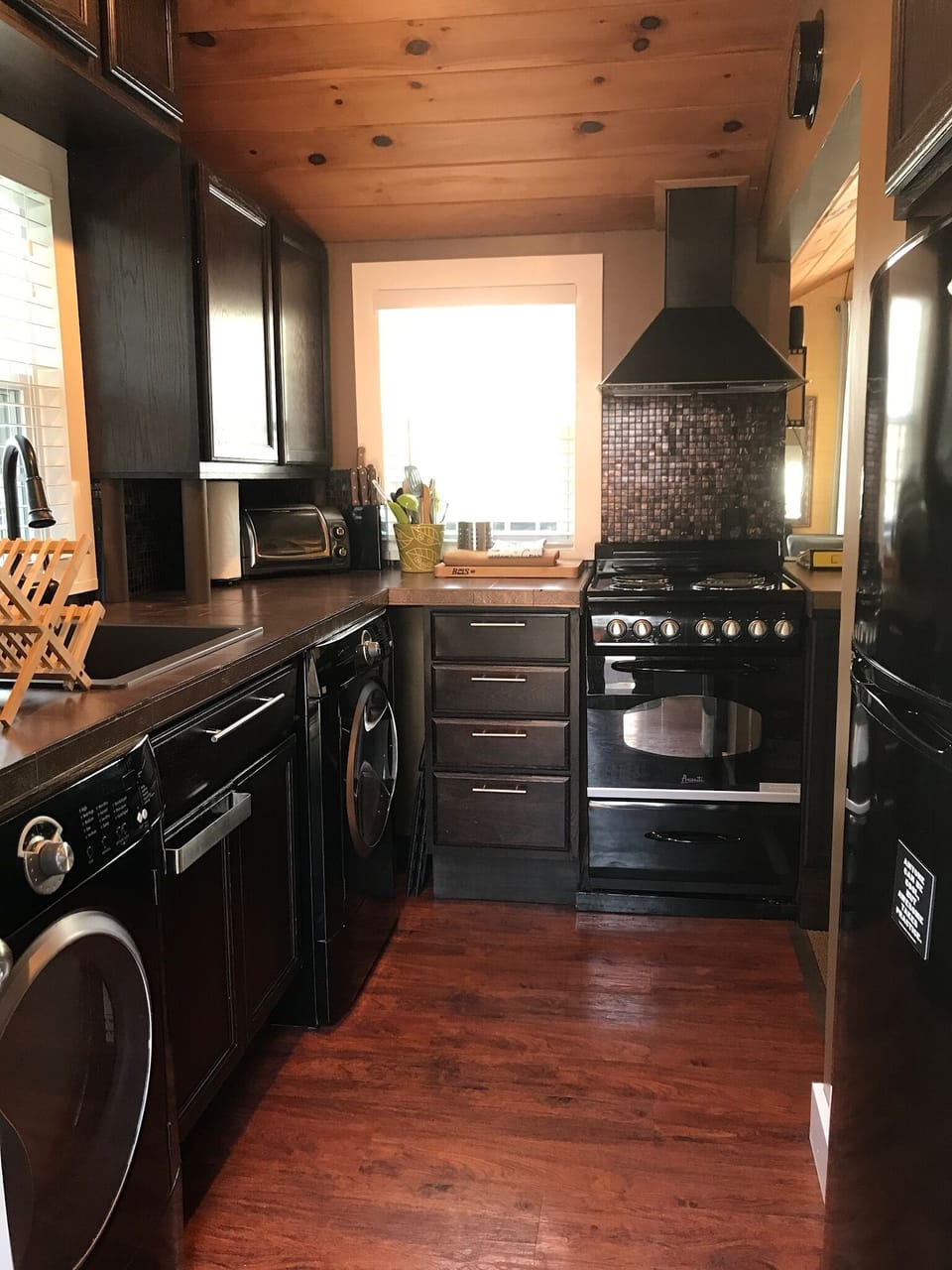 Enter through kitchen