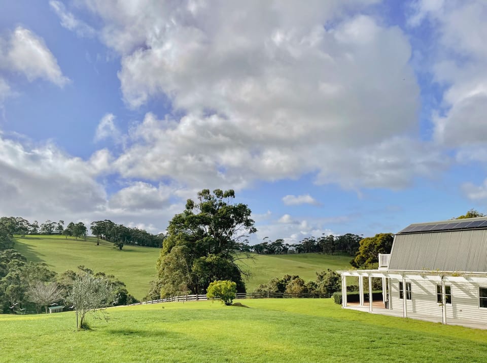 The barn in its spectacular rural setting.