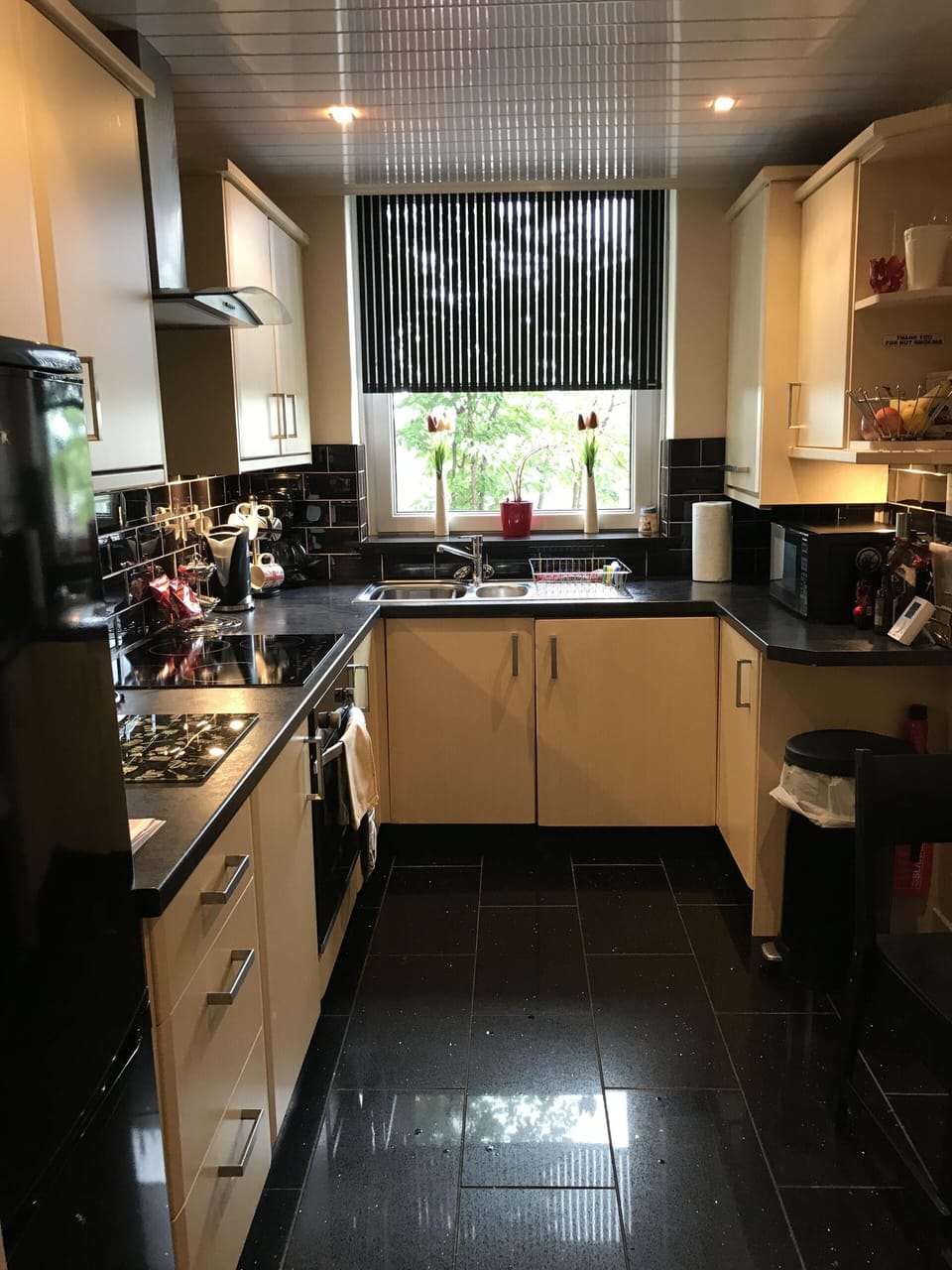 Fabulous Kitchen with Sparkly Tiled Floor - WOW!